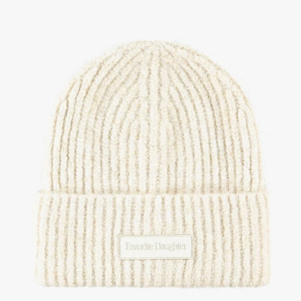 💜  Favorite Daughter Ivory Knit Beanie
